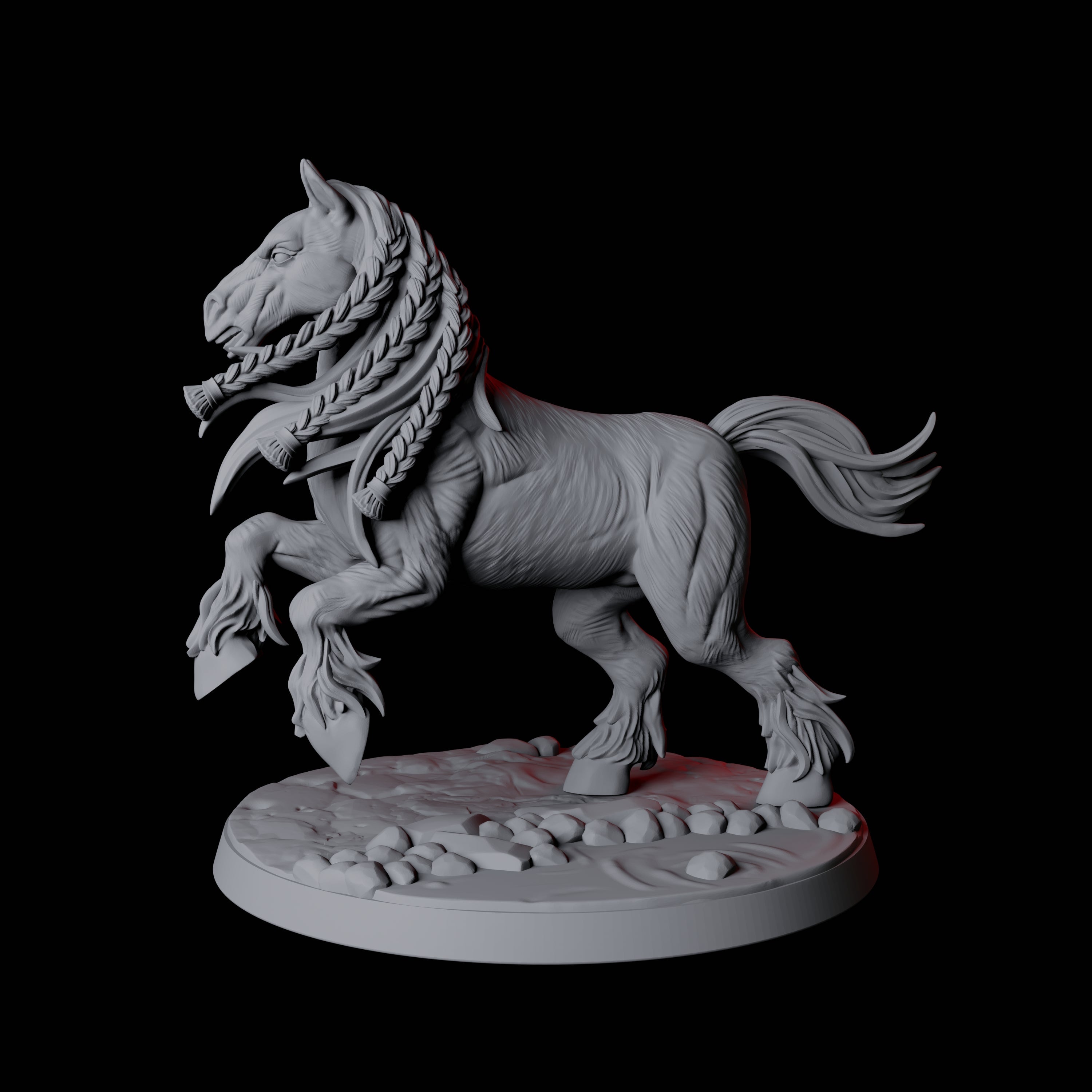 Galloping Wild Horse A Miniature for Dungeons and Dragons, Pathfinder or other TTRPGs