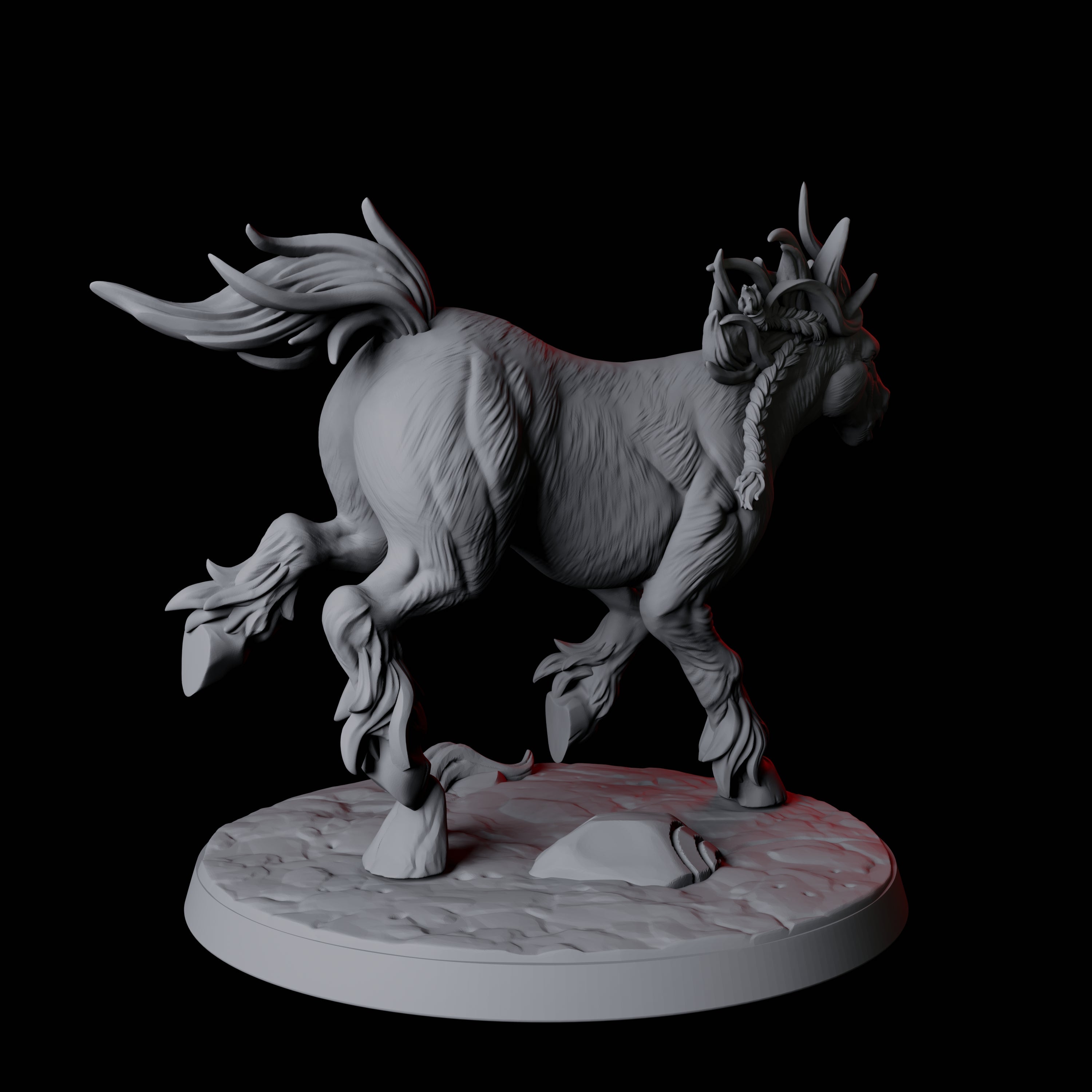 Galloping Wild Horse B Miniature for Dungeons and Dragons, Pathfinder or other TTRPGs