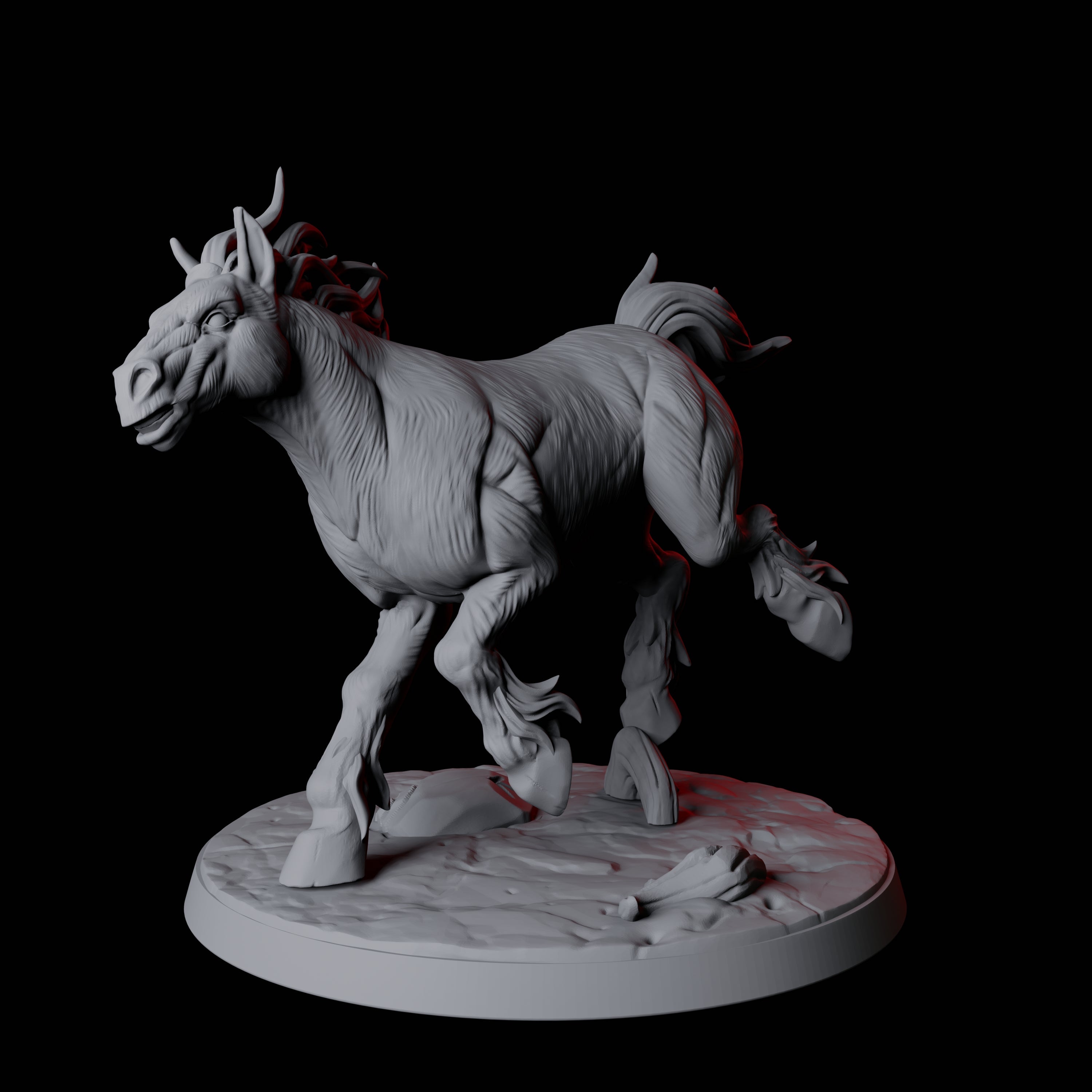 Galloping Wild Horse B Miniature for Dungeons and Dragons, Pathfinder or other TTRPGs