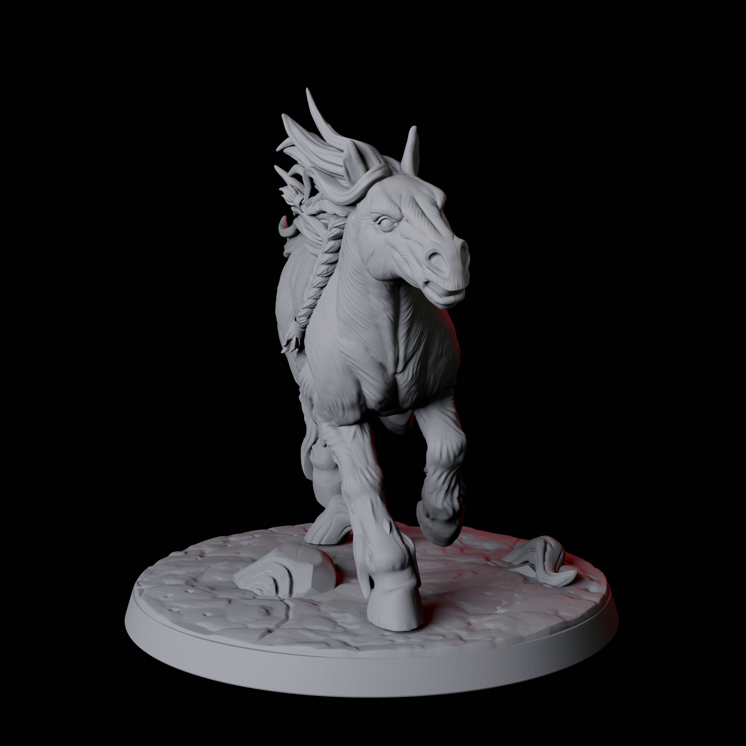 Galloping Wild Horse B Miniature for Dungeons and Dragons, Pathfinder or other TTRPGs