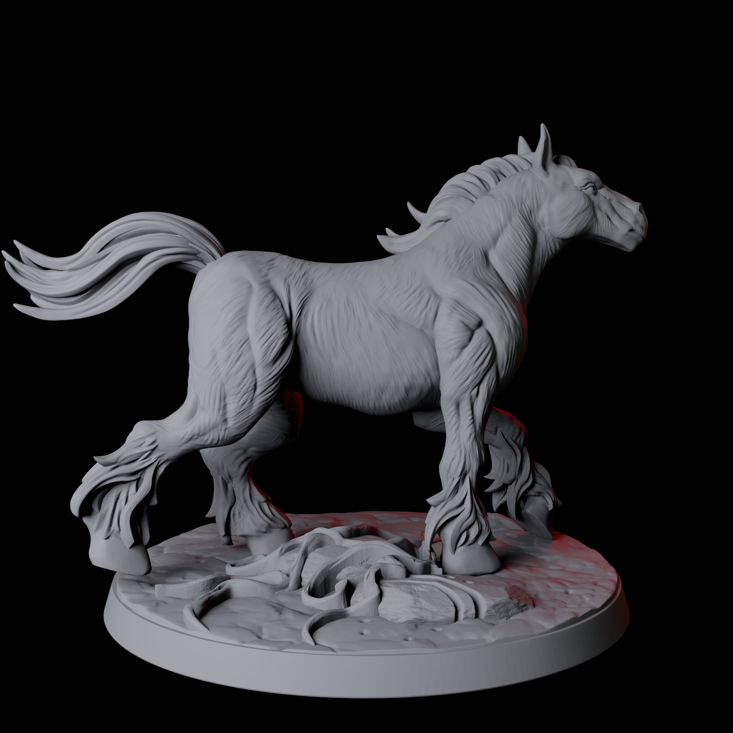 Galloping Wild Horse C Miniature for Dungeons and Dragons, Pathfinder or other TTRPGs