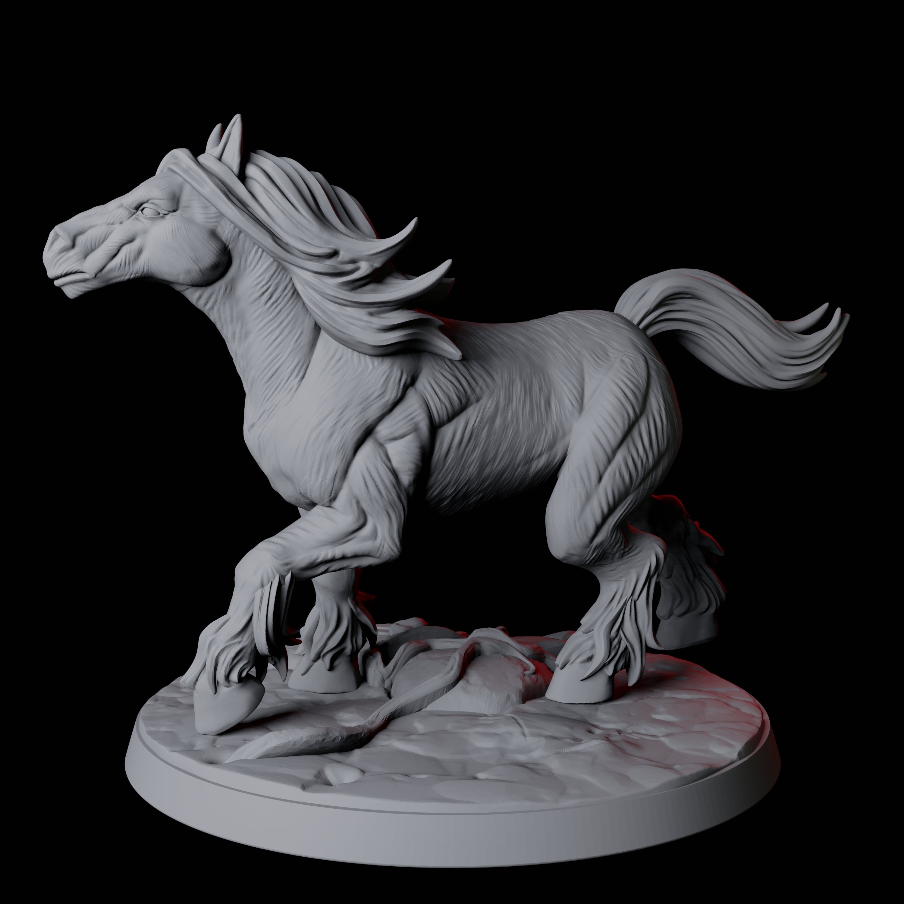 Galloping Wild Horse C Miniature for Dungeons and Dragons, Pathfinder or other TTRPGs