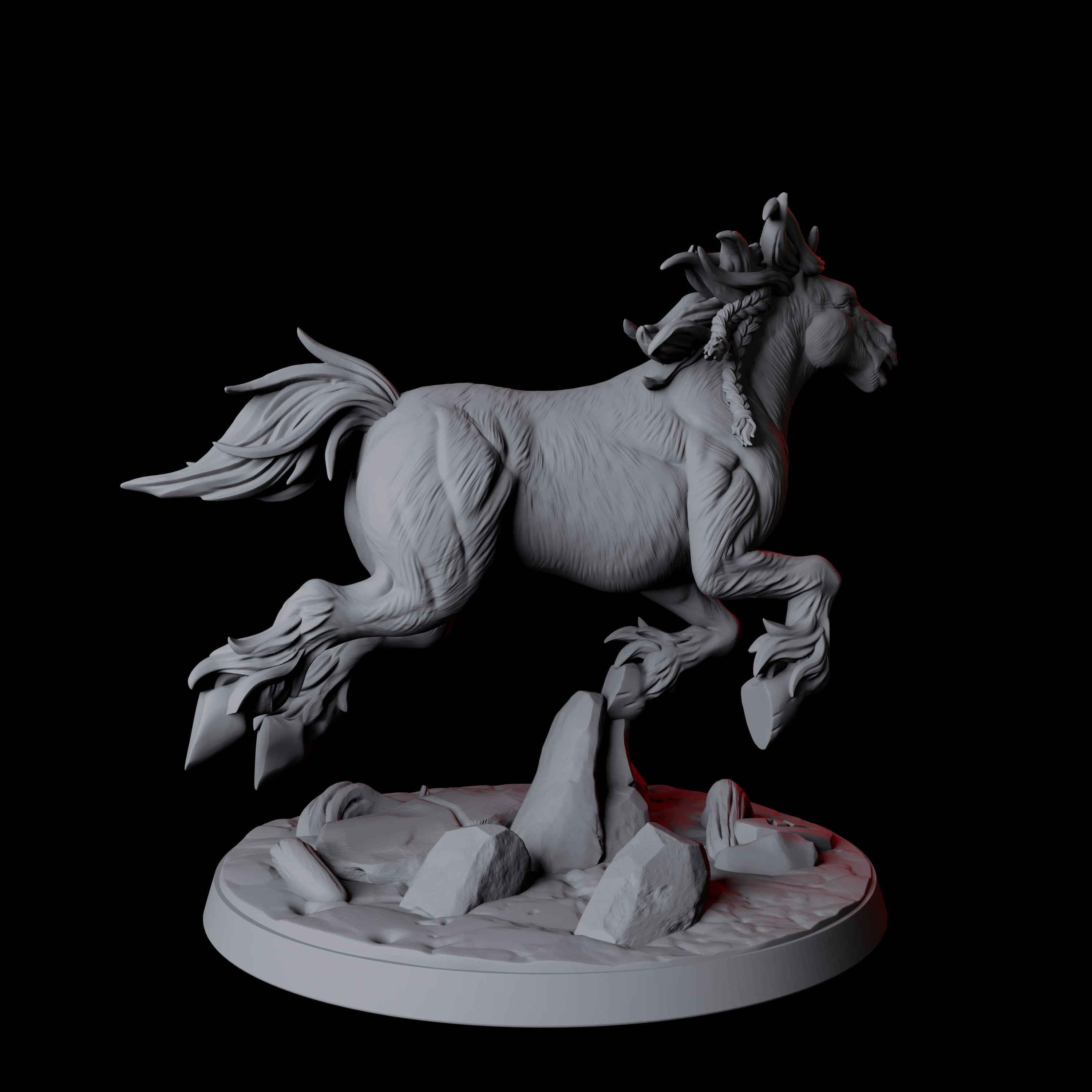 Galloping Wild Horse D Miniature for Dungeons and Dragons, Pathfinder or other TTRPGs