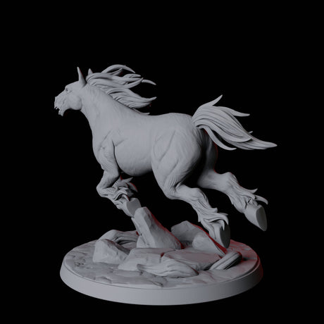 Galloping Wild Horse D Miniature for Dungeons and Dragons, Pathfinder or other TTRPGs