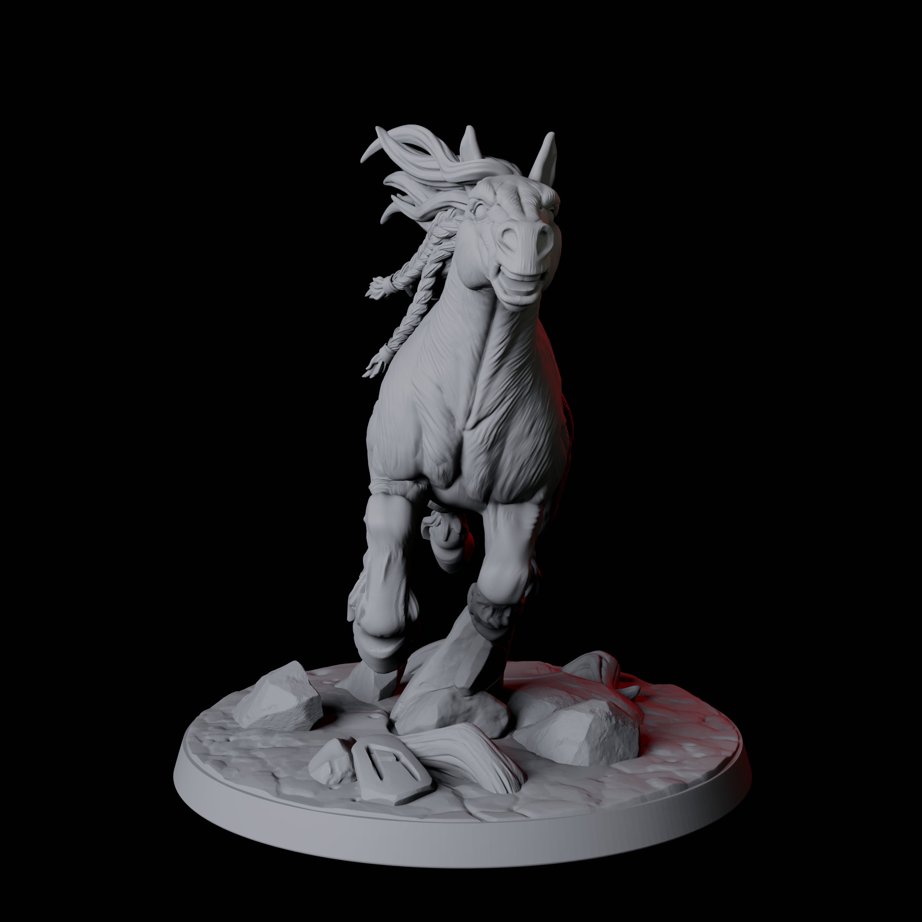 Galloping Wild Horse D Miniature for Dungeons and Dragons, Pathfinder or other TTRPGs