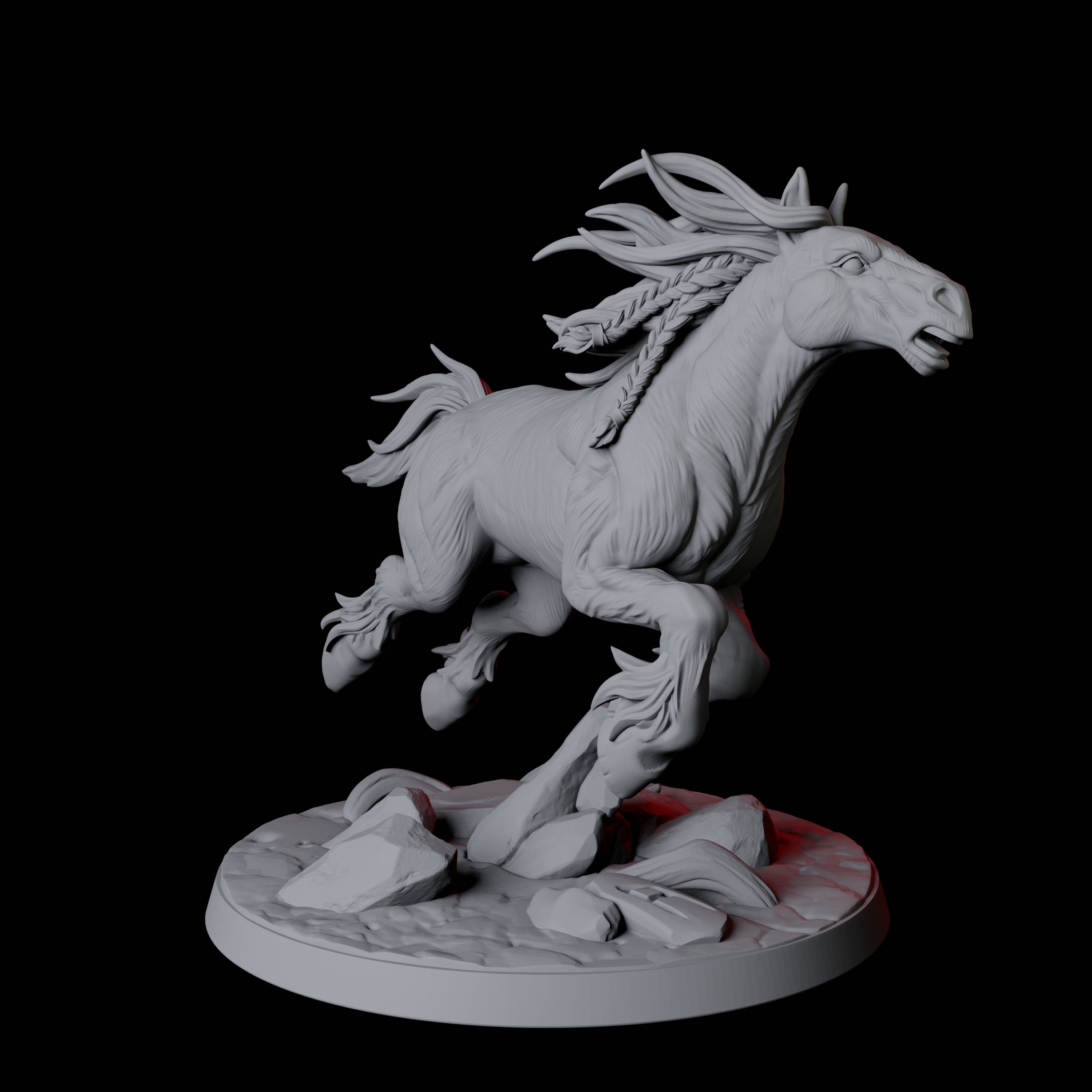 Galloping Wild Horse D Miniature for Dungeons and Dragons, Pathfinder or other TTRPGs