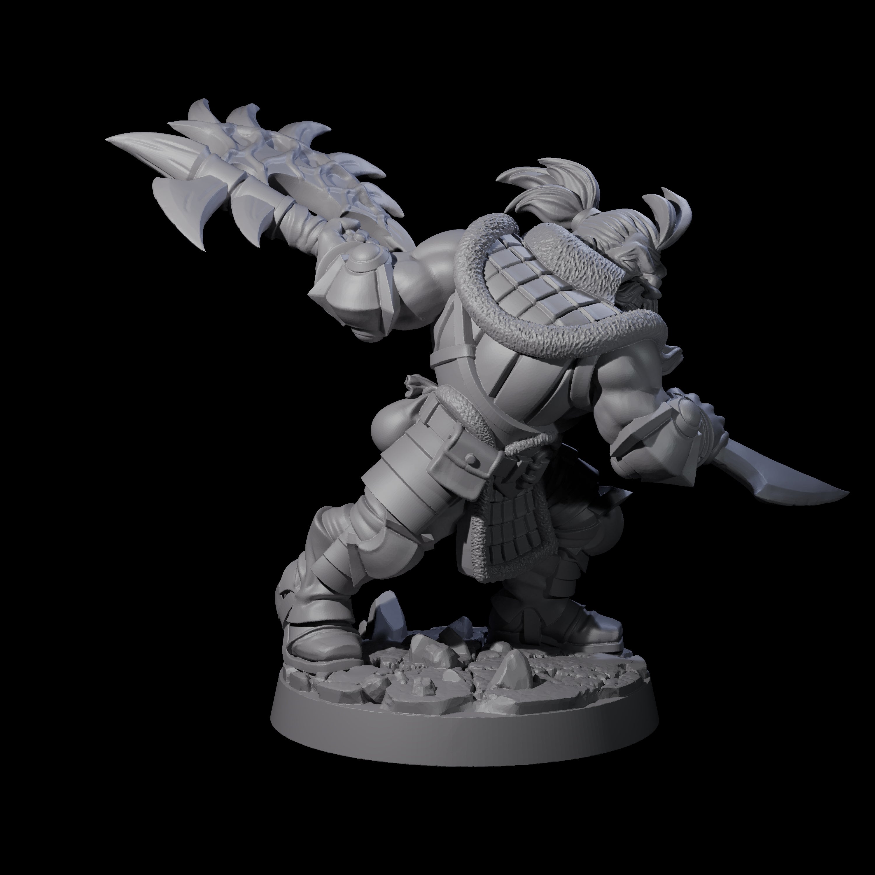 Gandharr - Swinging Axe Fighter Miniature for Dungeons and Dragons, Pathfinder or other TTRPGs