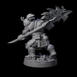 Gandharr - Swinging Axe Fighter Miniature for Dungeons and Dragons, Pathfinder or other TTRPGs