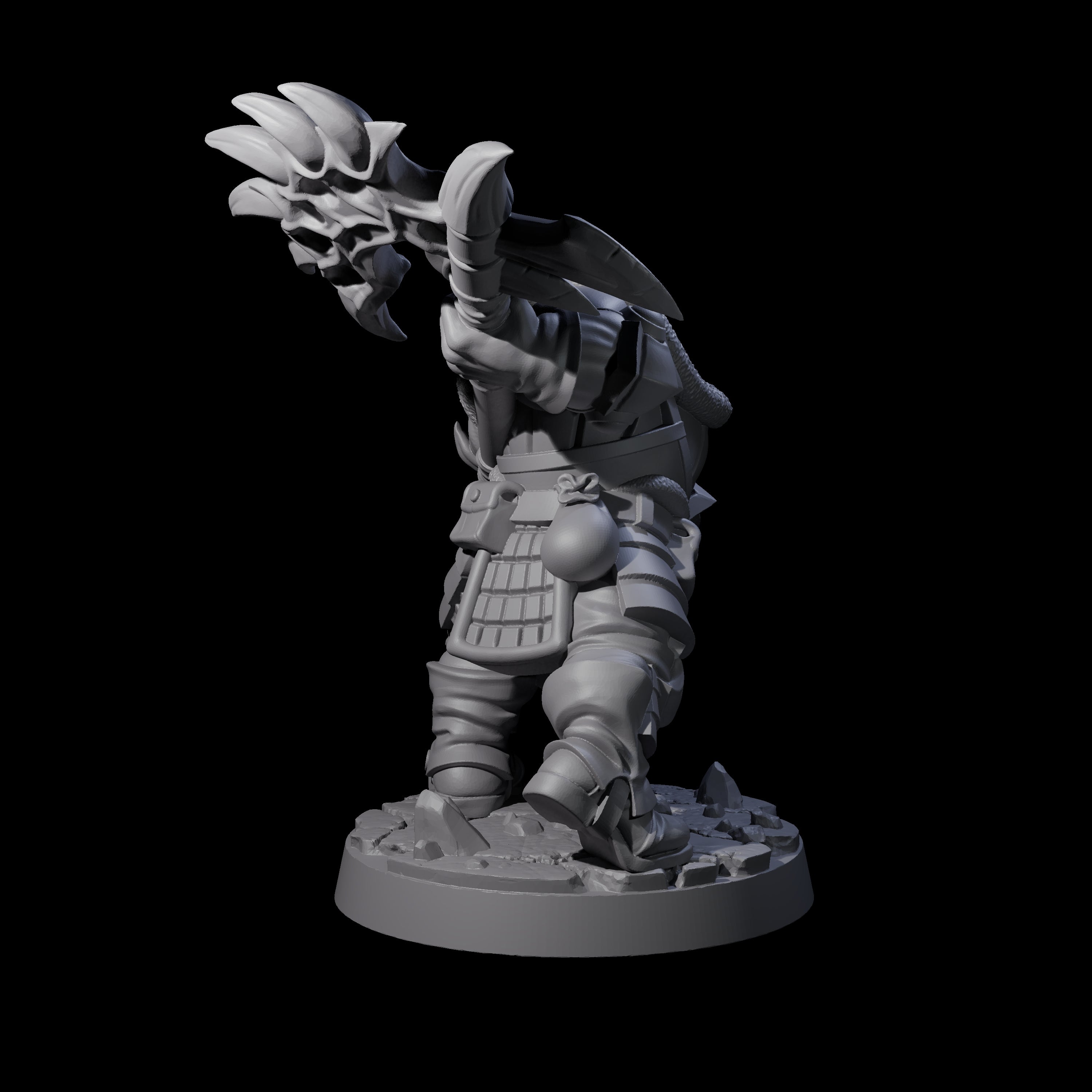 Gandharr - Swinging Axe Fighter Miniature for Dungeons and Dragons, Pathfinder or other TTRPGs