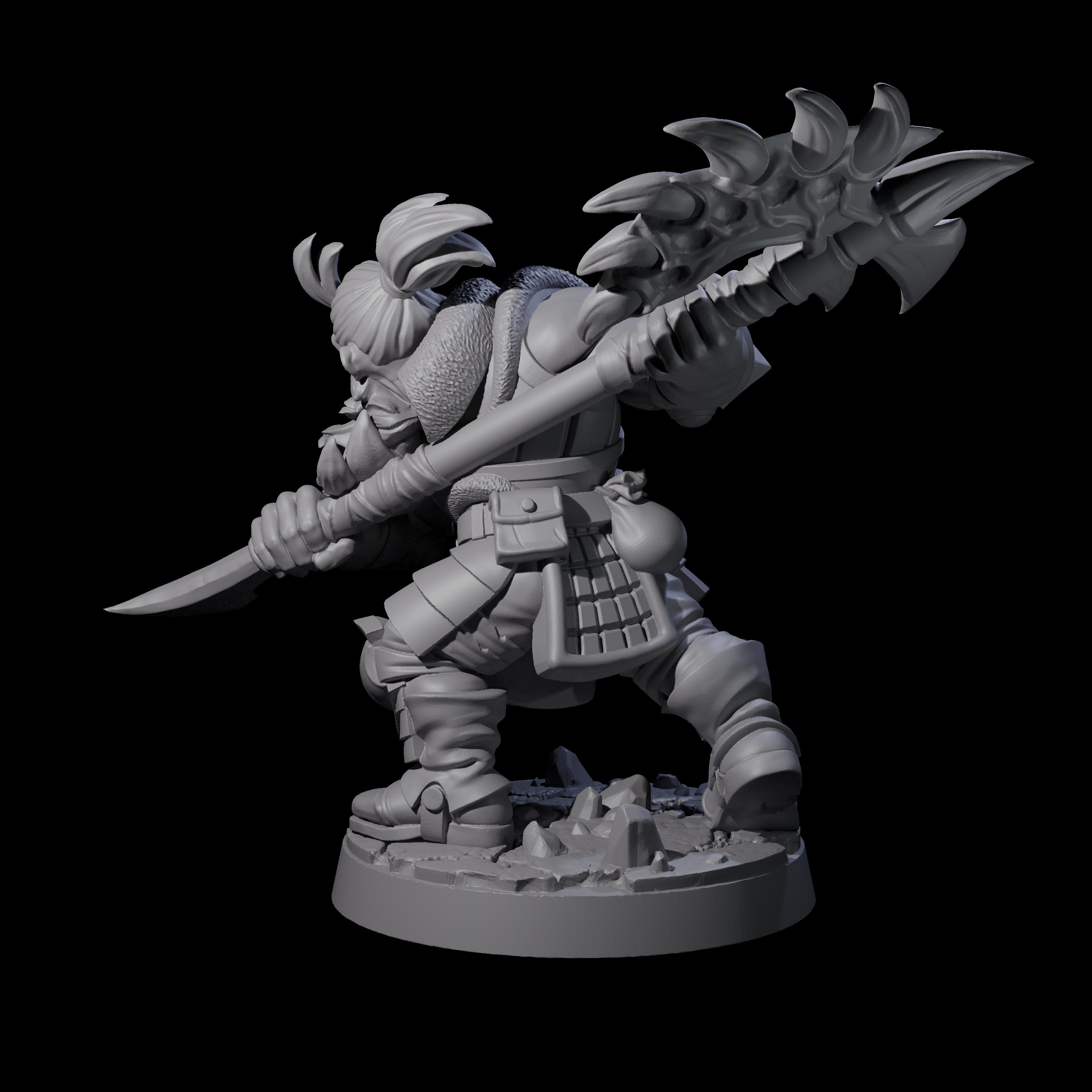 Gandharr - Swinging Axe Fighter Miniature for Dungeons and Dragons, Pathfinder or other TTRPGs