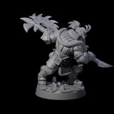 Gandharr - Swinging Axe Fighter Miniature for Dungeons and Dragons, Pathfinder or other TTRPGs