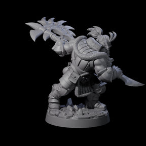 Gandharr - Swinging Axe Fighter Miniature for Dungeons and Dragons, Pathfinder or other TTRPGs