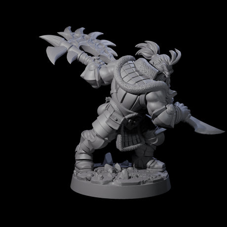 Gandharr - Swinging Axe Fighter Miniature for Dungeons and Dragons, Pathfinder or other TTRPGs