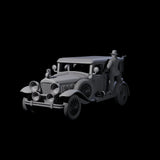 Gangster Riding Minerva Car Miniature for Dungeons and Dragons, Pathfinder or other TTRPGs