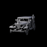 Gangster Riding Minerva Car Miniature for Dungeons and Dragons, Pathfinder or other TTRPGs