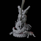 Gargantuan Crocodile Lizardfolk, Avatar of the Dark River Miniature for Dungeons and Dragons, Pathfinder or other TTRPGs