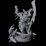 Gargantuan Crocodile Lizardfolk, Avatar of the Dark River Miniature for Dungeons and Dragons, Pathfinder or other TTRPGs