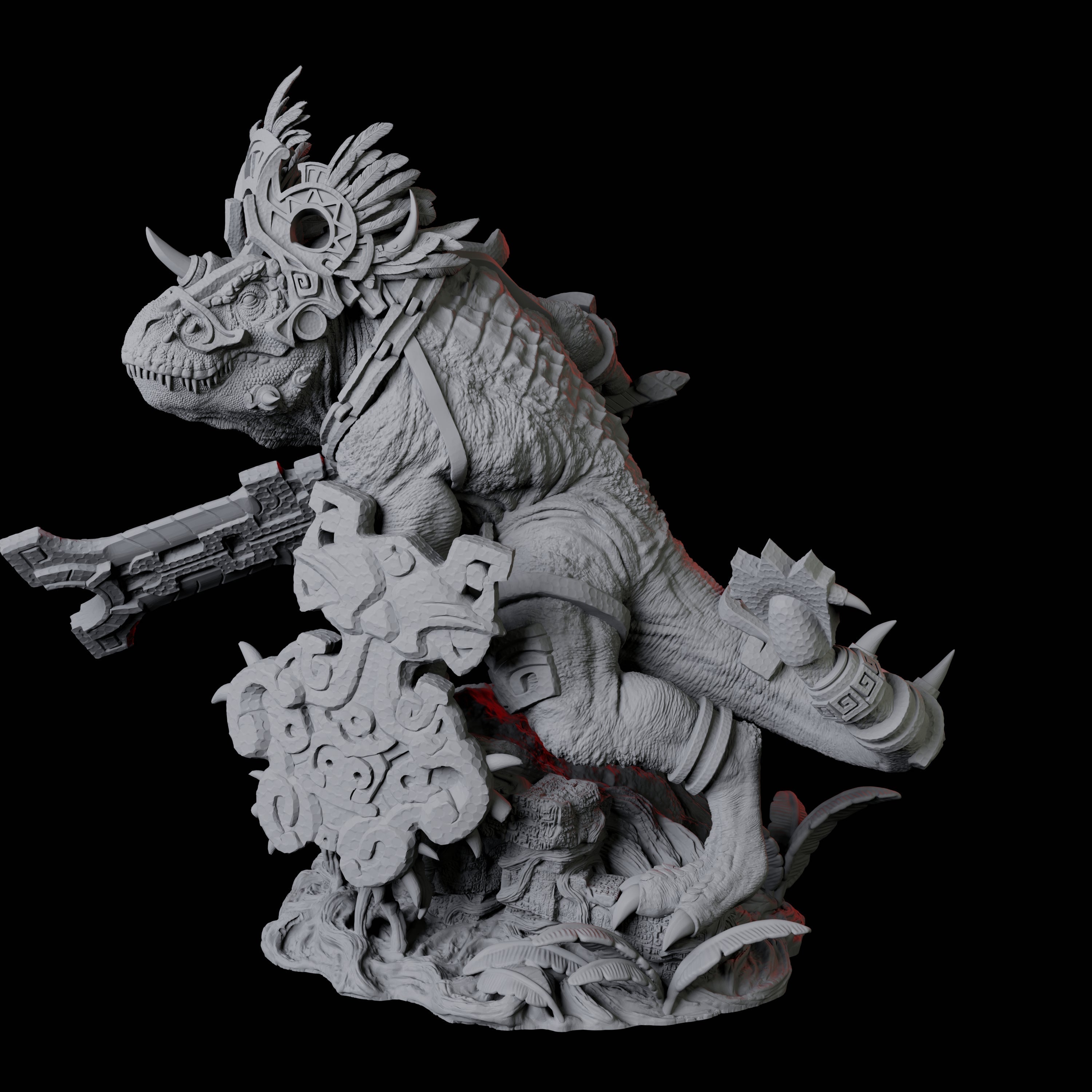 Gargantuan Lizardfolk Warrior A Miniature for Dungeons and Dragons, Pathfinder or other TTRPGs