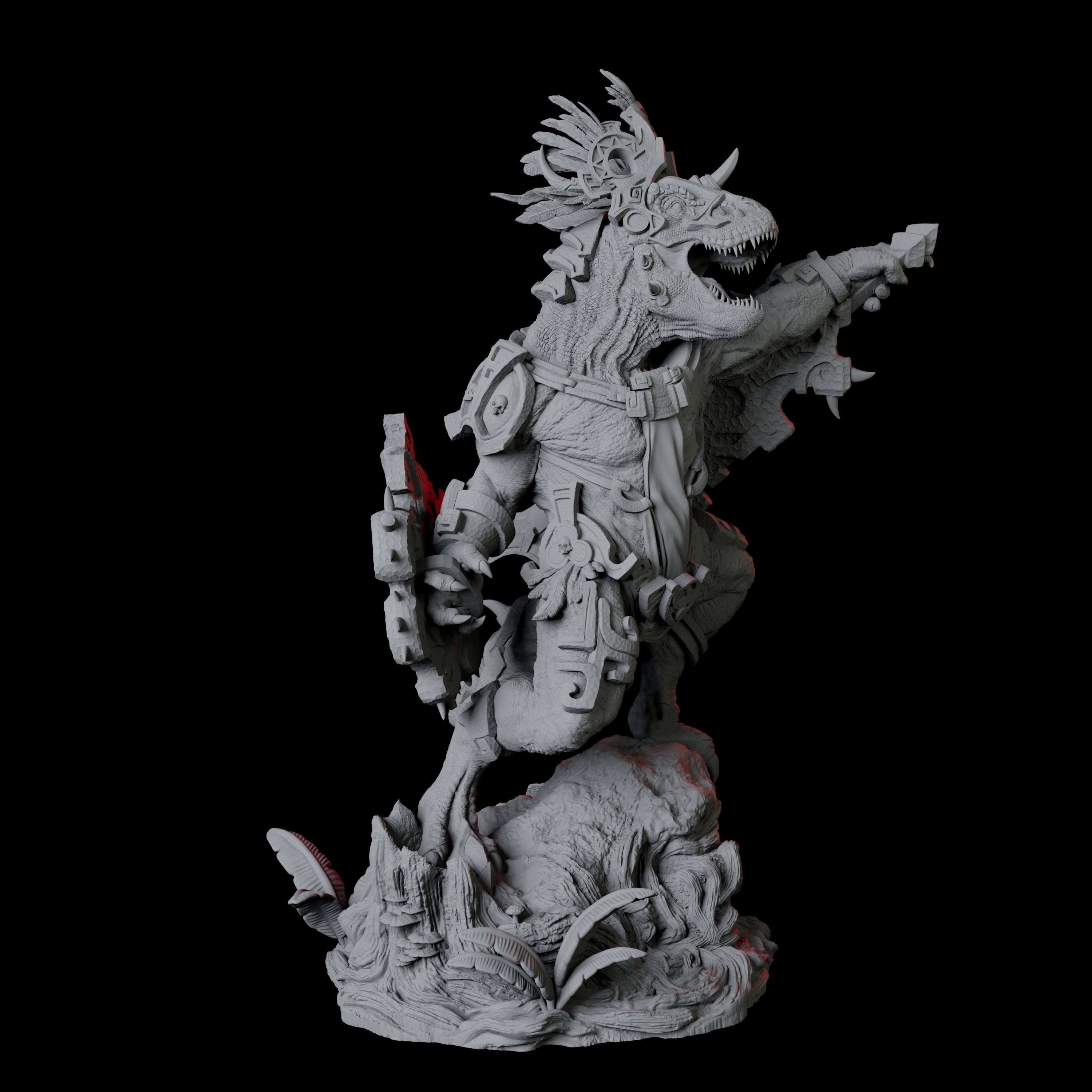 Gargantuan Lizardfolk Warrior B Miniature for Dungeons and Dragons, Pathfinder or other TTRPGs