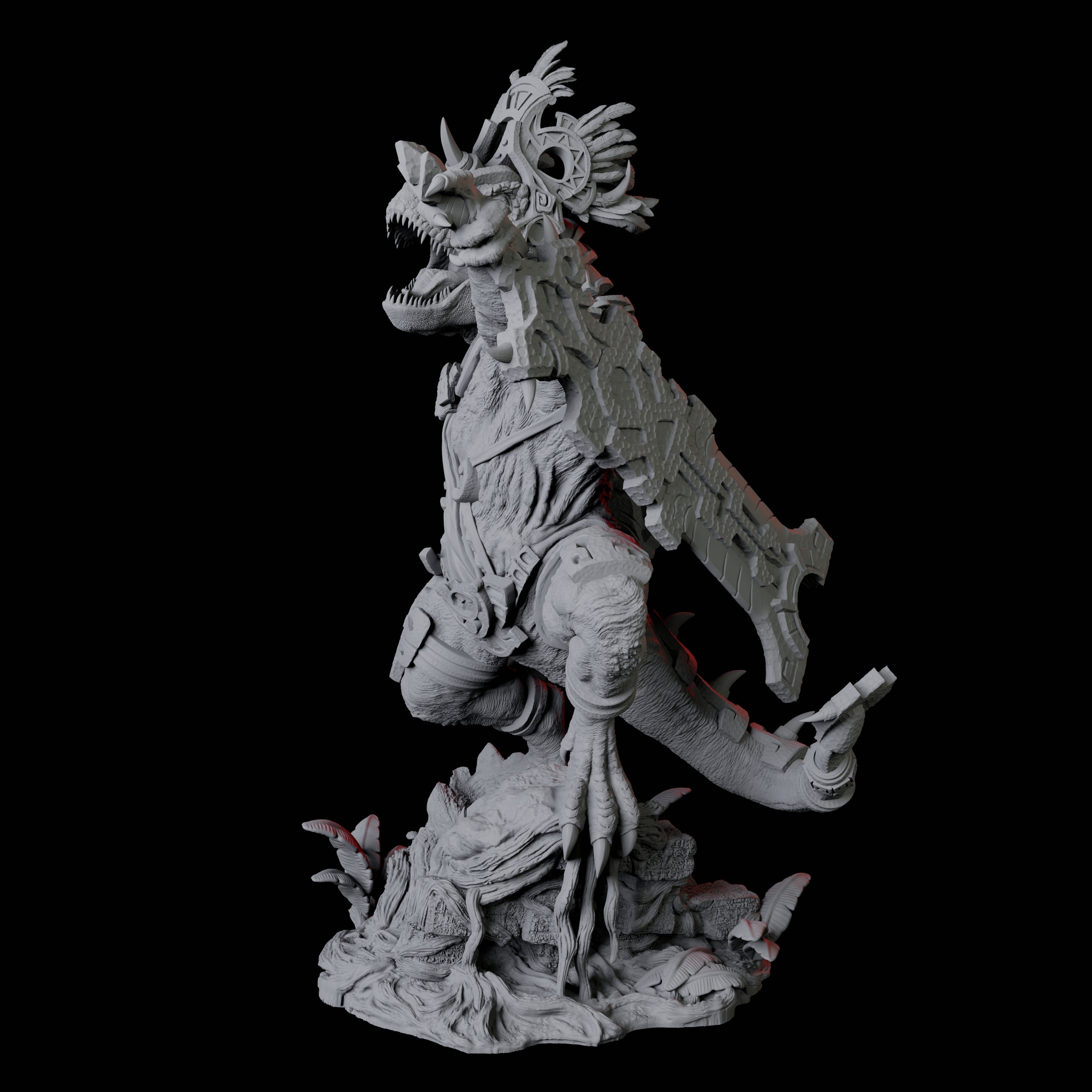 Gargantuan Lizardfolk Warrior B Miniature for Dungeons and Dragons, Pathfinder or other TTRPGs