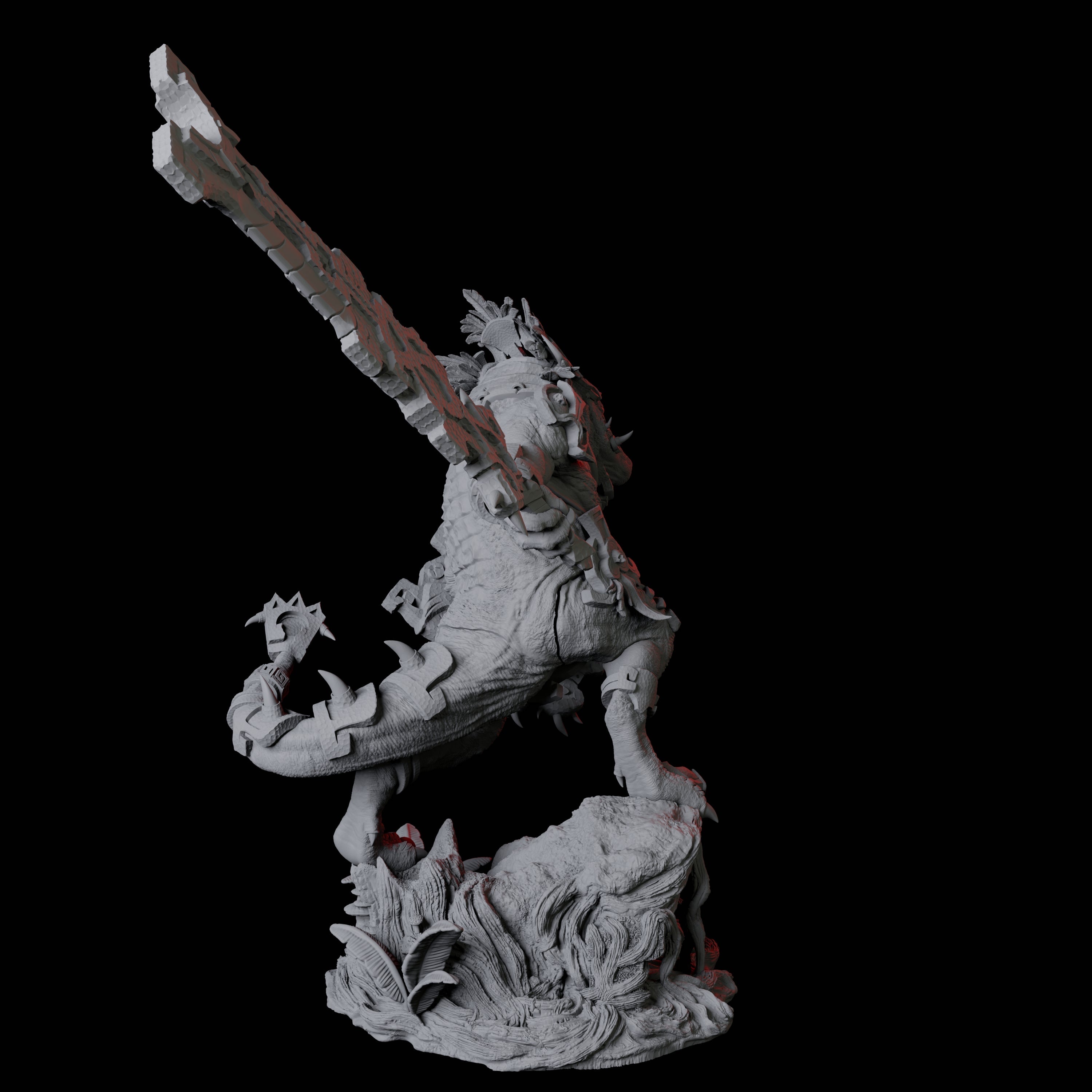 Gargantuan Lizardfolk Warrior C Miniature for Dungeons and Dragons, Pathfinder or other TTRPGs