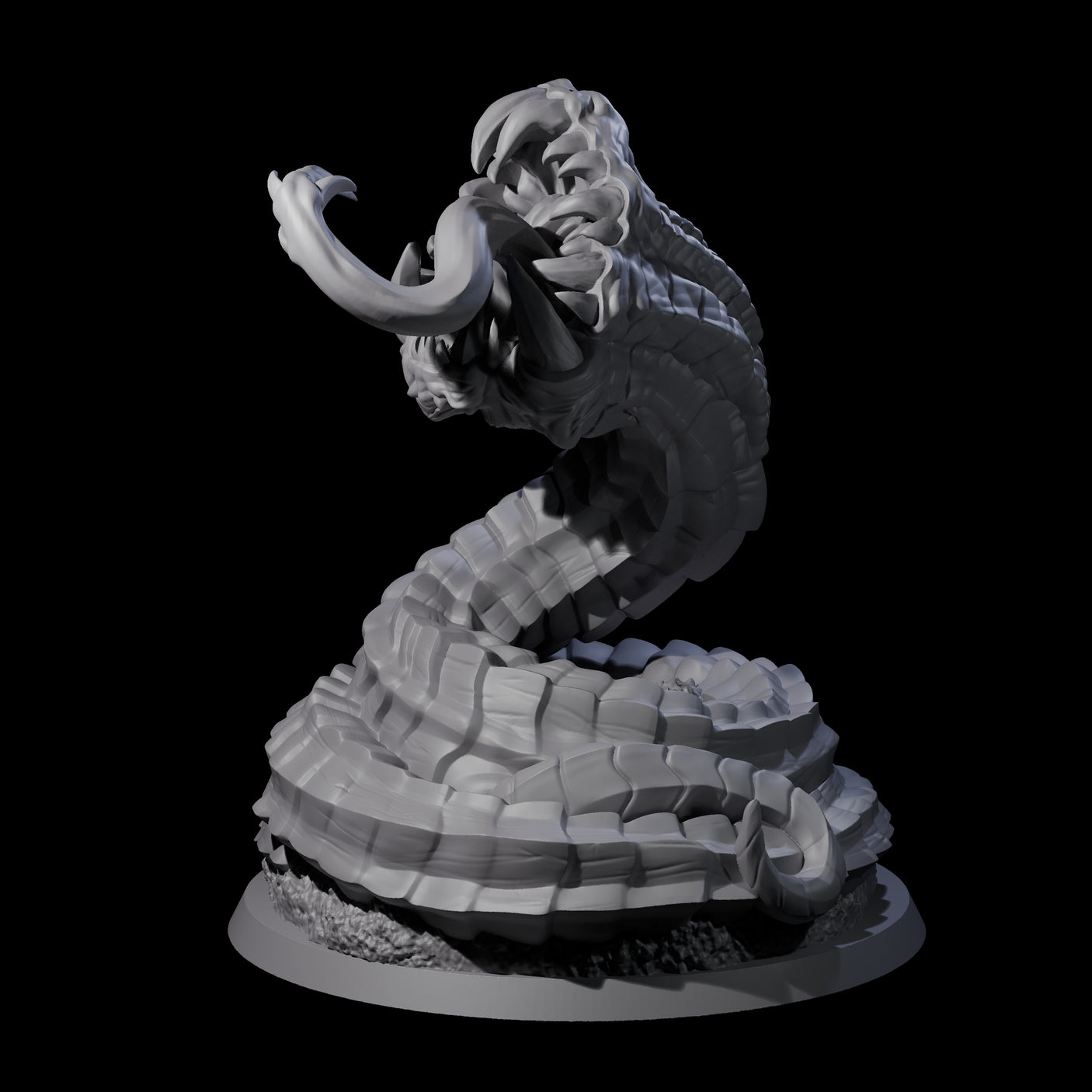 Gargling Sand Worm Miniature for Dungeons and Dragons, Pathfinder or other TTRPGs