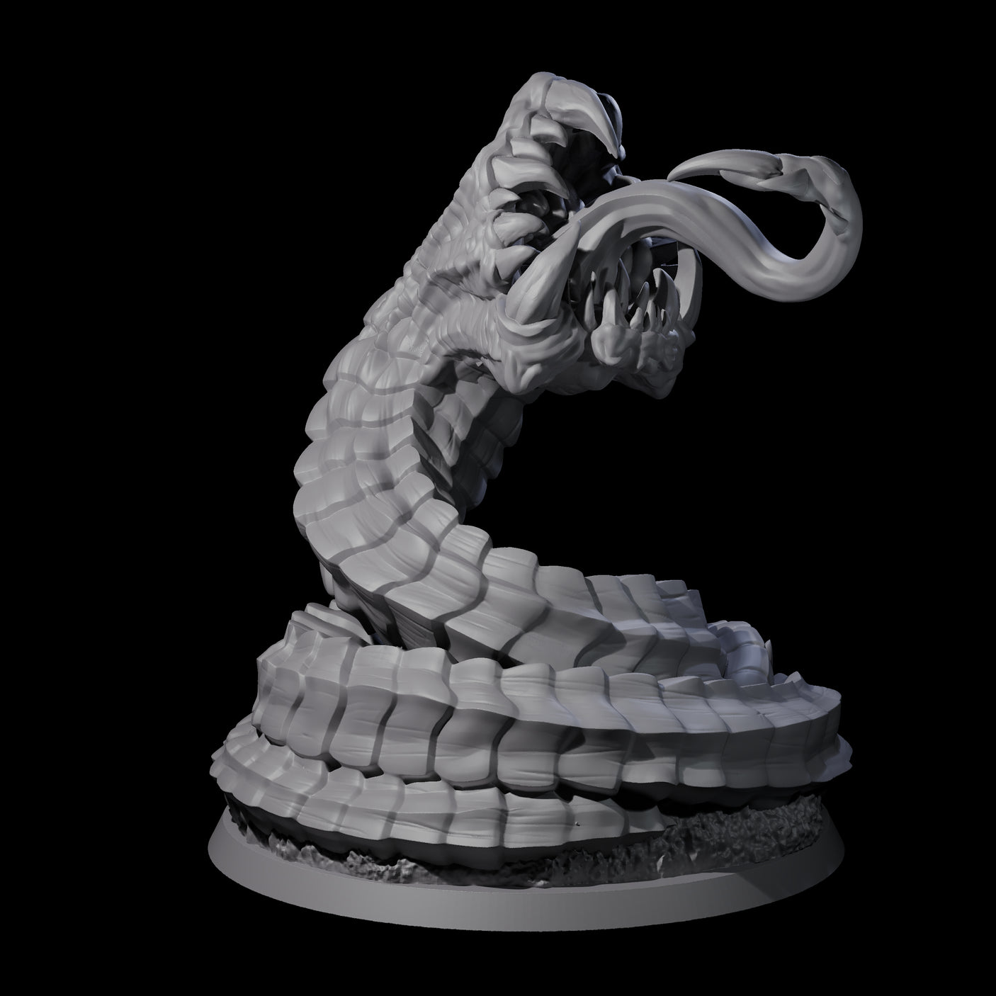 Gargling Sand Worm Miniature for Dungeons and Dragons, Pathfinder or other TTRPGs