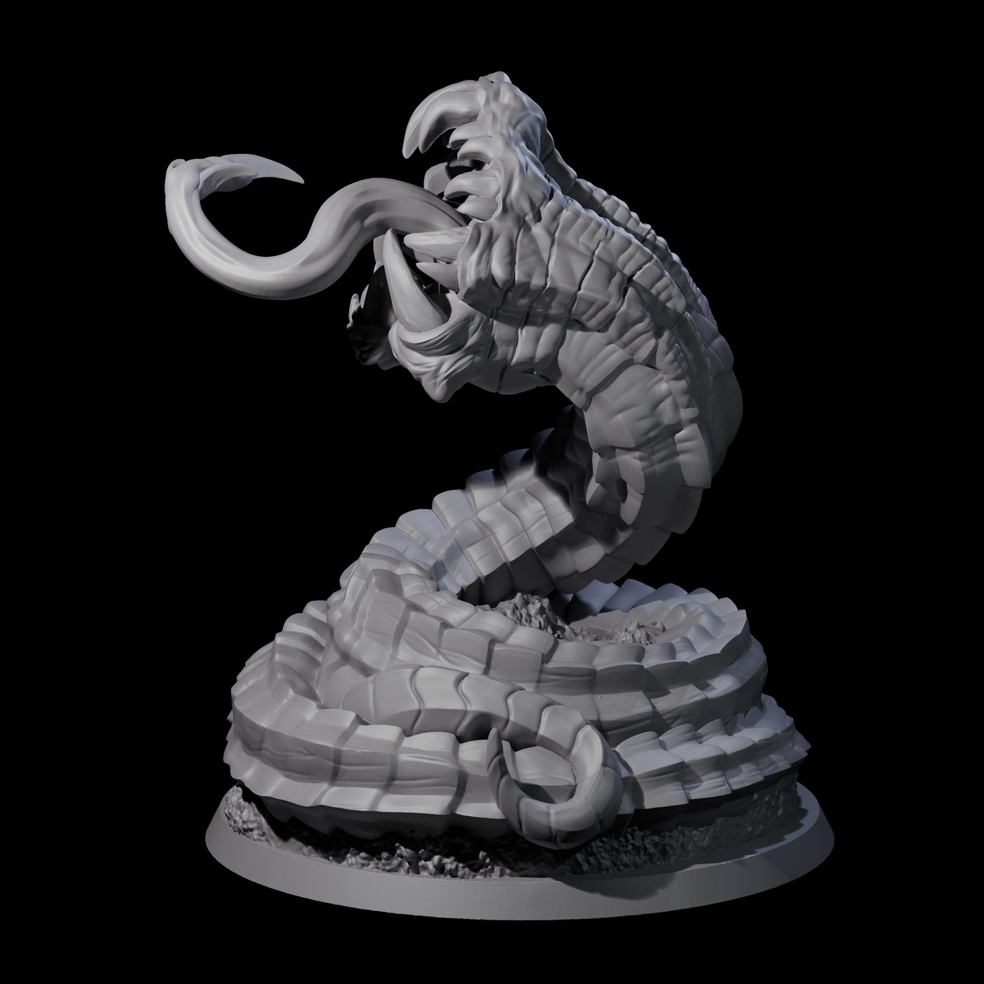 Gargling Sand Worm Miniature for Dungeons and Dragons, Pathfinder or other TTRPGs