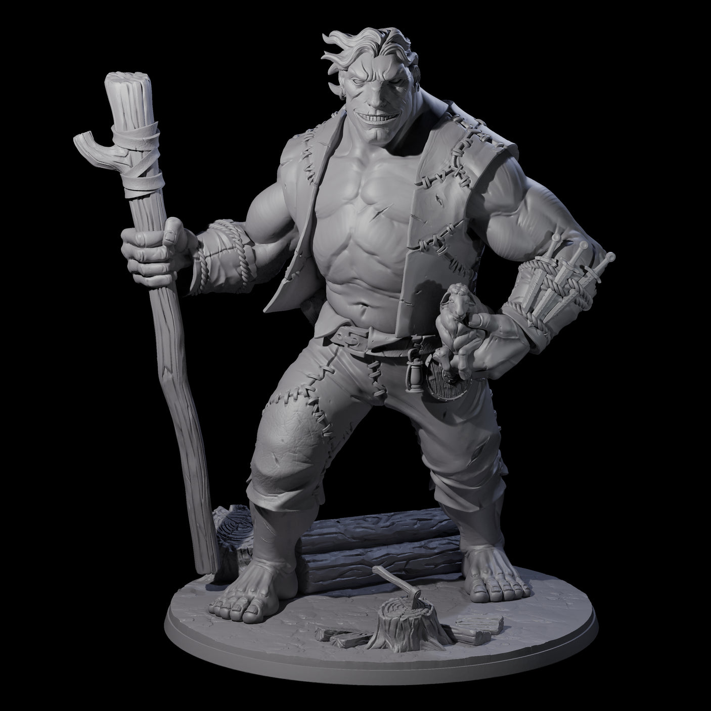 Gentle Giant Shepherd Miniature for Dungeons and Dragons, Pathfinder or other TTRPGs