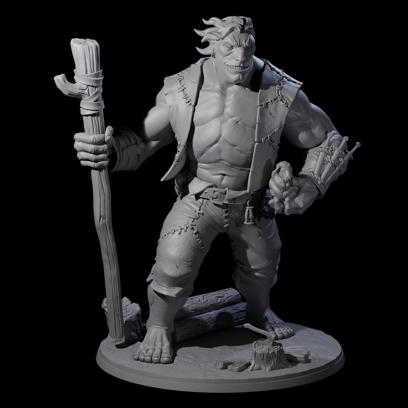 Gentle Giant Shepherd Miniature for Dungeons and Dragons, Pathfinder or other TTRPGs