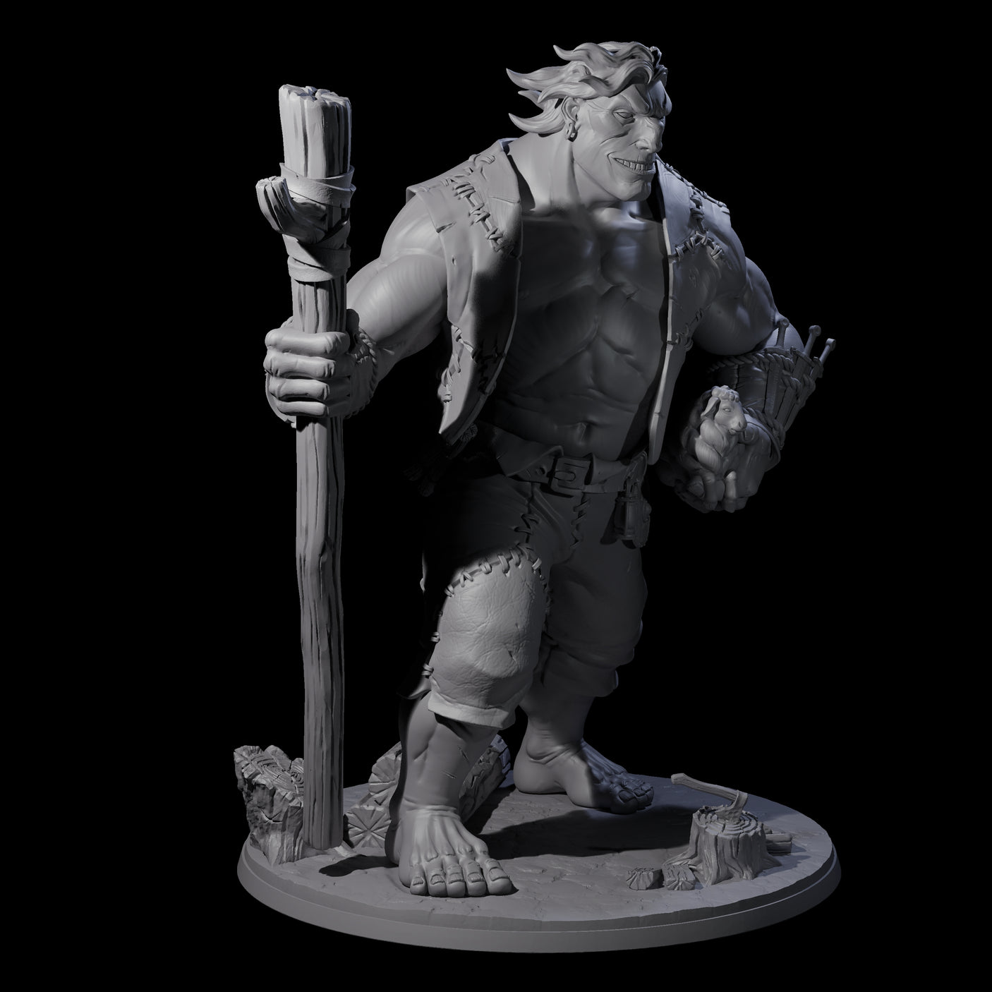 Gentle Giant Shepherd Miniature for Dungeons and Dragons, Pathfinder or other TTRPGs