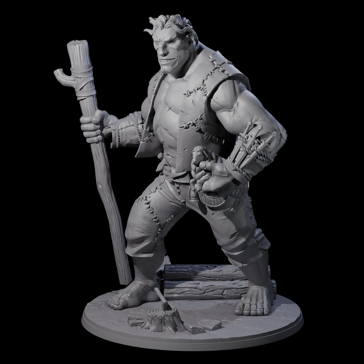 Gentle Giant Shepherd Miniature for Dungeons and Dragons, Pathfinder or other TTRPGs