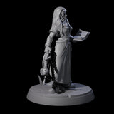 Gentle Reading Nun Miniature for Dungeons and Dragons, Pathfinder or other TTRPGs
