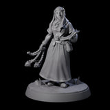Gentle Reading Nun Miniature for Dungeons and Dragons, Pathfinder or other TTRPGs