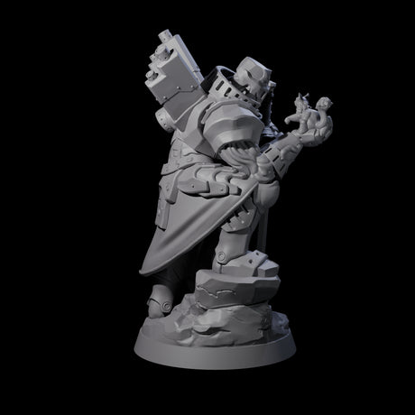 Gentle Warforged Paladin Miniature for Dungeons and Dragons, Pathfinder or other TTRPGs