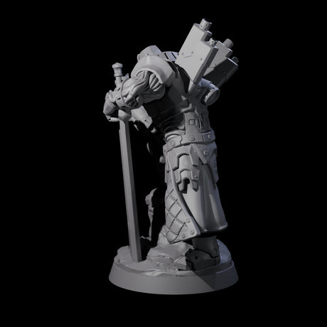 Gentle Warforged Paladin Miniature for Dungeons and Dragons, Pathfinder or other TTRPGs