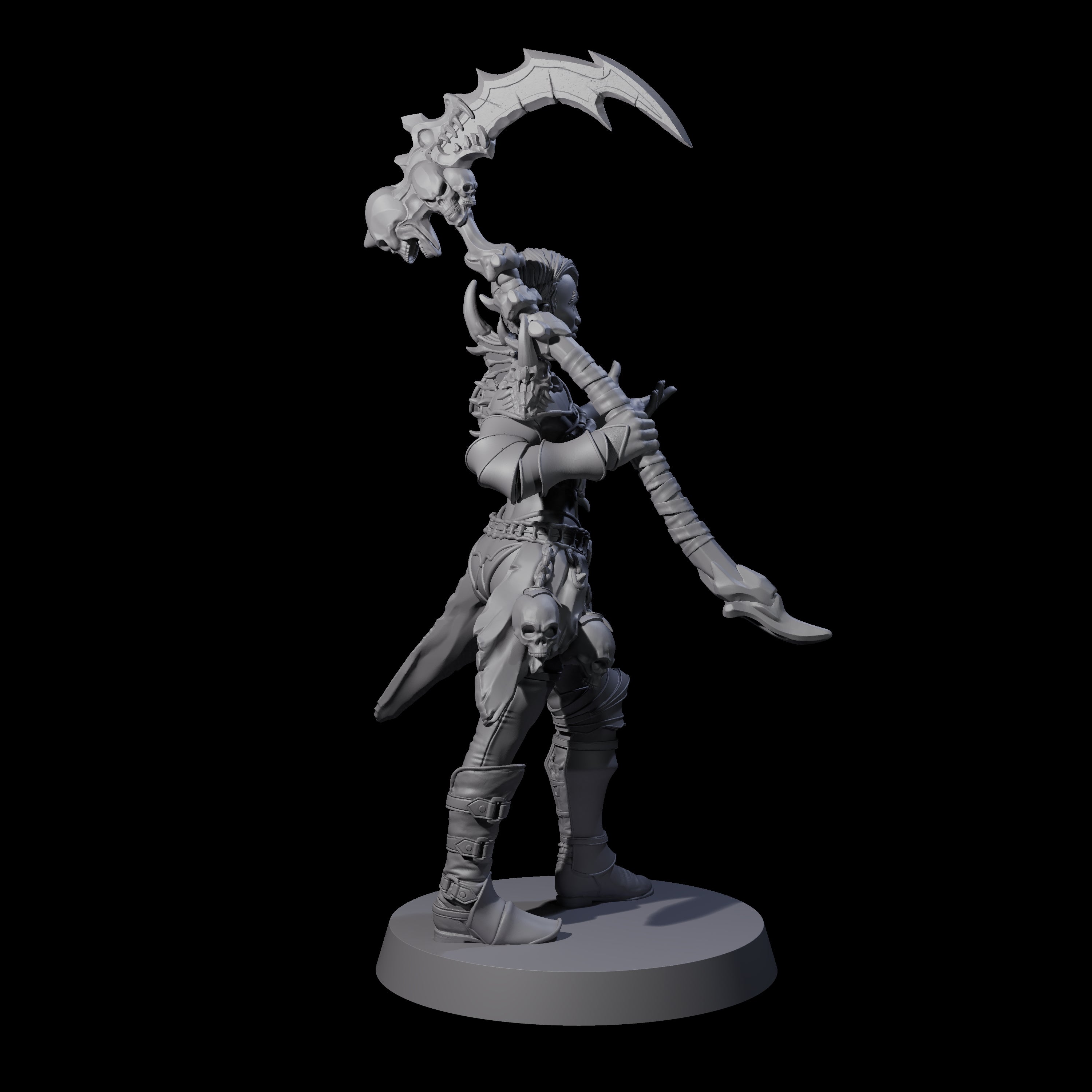 Gesturing Armoured Necromancer Miniature for Dungeons and Dragons, Pathfinder or other TTRPGs