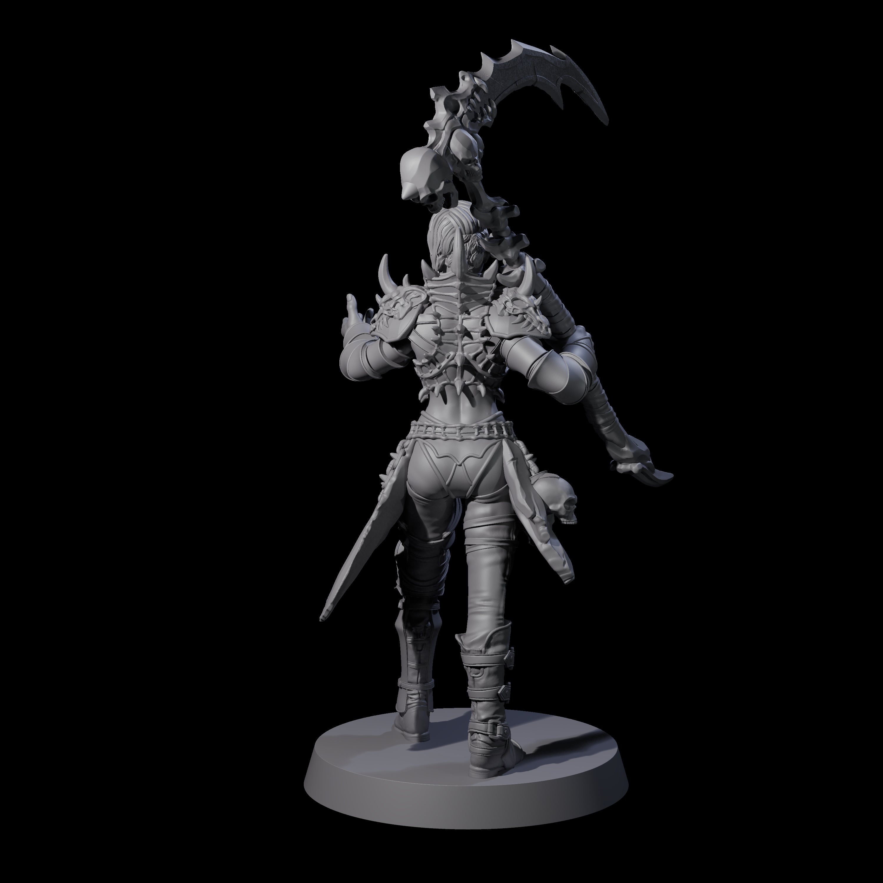 Gesturing Armoured Necromancer Miniature for Dungeons and Dragons, Pathfinder or other TTRPGs