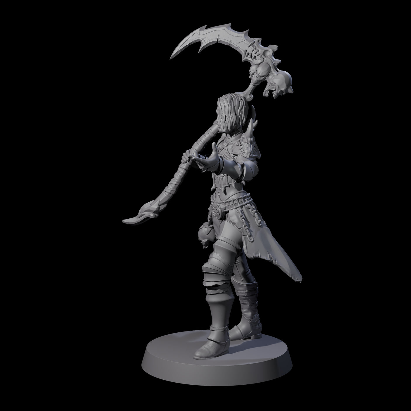 Gesturing Armoured Necromancer Miniature for Dungeons and Dragons, Pathfinder or other TTRPGs