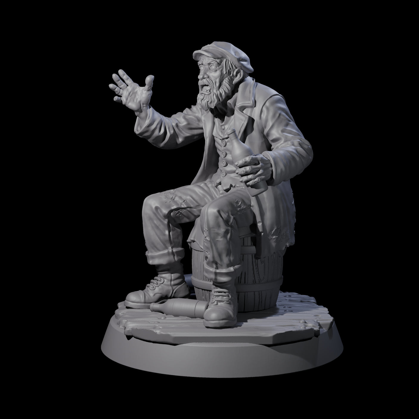 Gesturing Human Storyteller Miniature for Dungeons and Dragons, Pathfinder or other TTRPGs