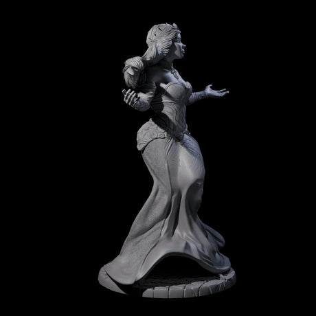 Gesturing Regal Queen Miniature for Dungeons and Dragons, Pathfinder or other TTRPGs