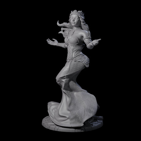 Gesturing Regal Queen Miniature for Dungeons and Dragons, Pathfinder or other TTRPGs