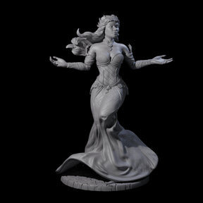Gesturing Regal Queen Miniature for Dungeons and Dragons, Pathfinder or other TTRPGs
