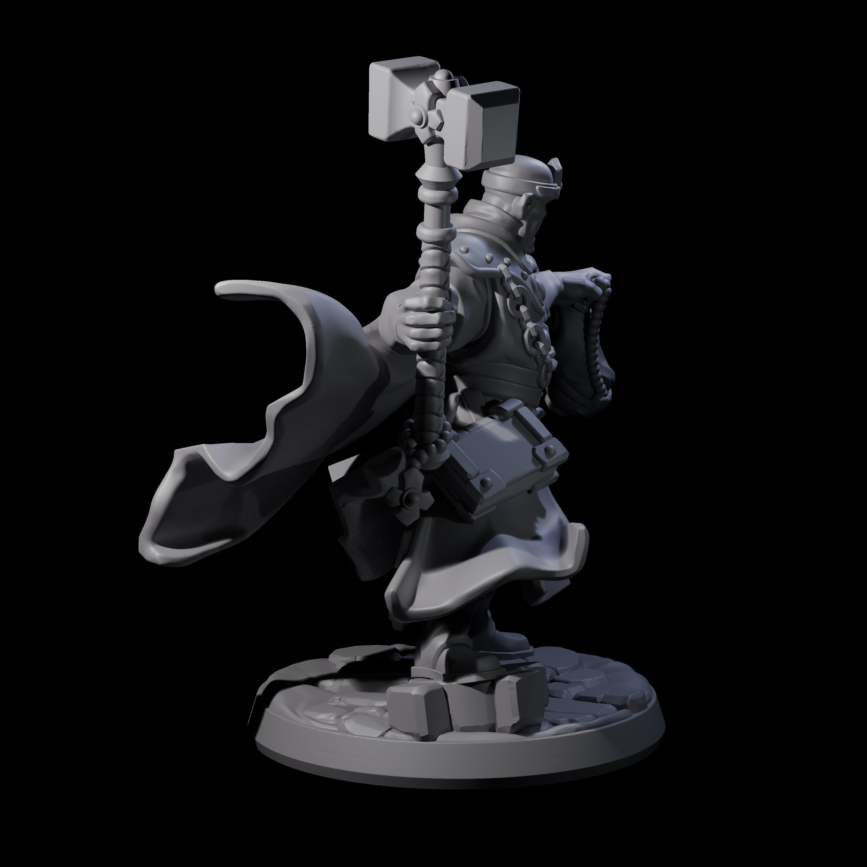 Gesturing Warrior Priest Miniature for Dungeons and Dragons, Pathfinder or other TTRPGs