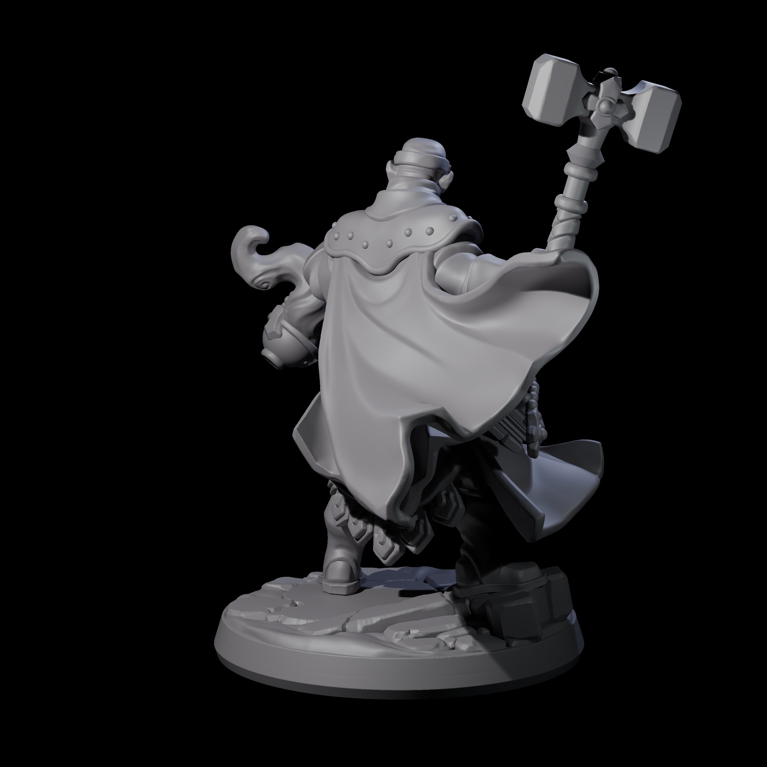 Gesturing Warrior Priest Miniature for Dungeons and Dragons, Pathfinder or other TTRPGs