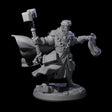 Gesturing Warrior Priest Miniature for Dungeons and Dragons, Pathfinder or other TTRPGs