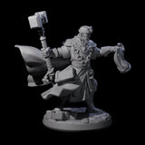 Gesturing Warrior Priest Miniature for Dungeons and Dragons, Pathfinder or other TTRPGs