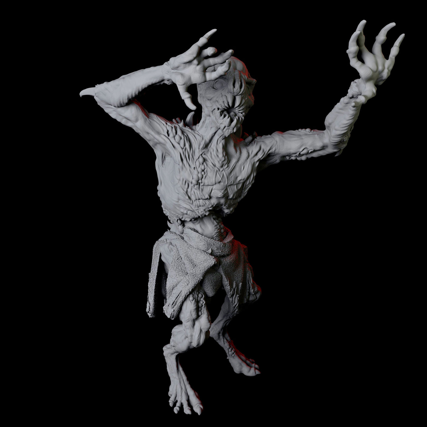 Ghoul B Miniature for Dungeons and Dragons, Pathfinder or other TTRPGs