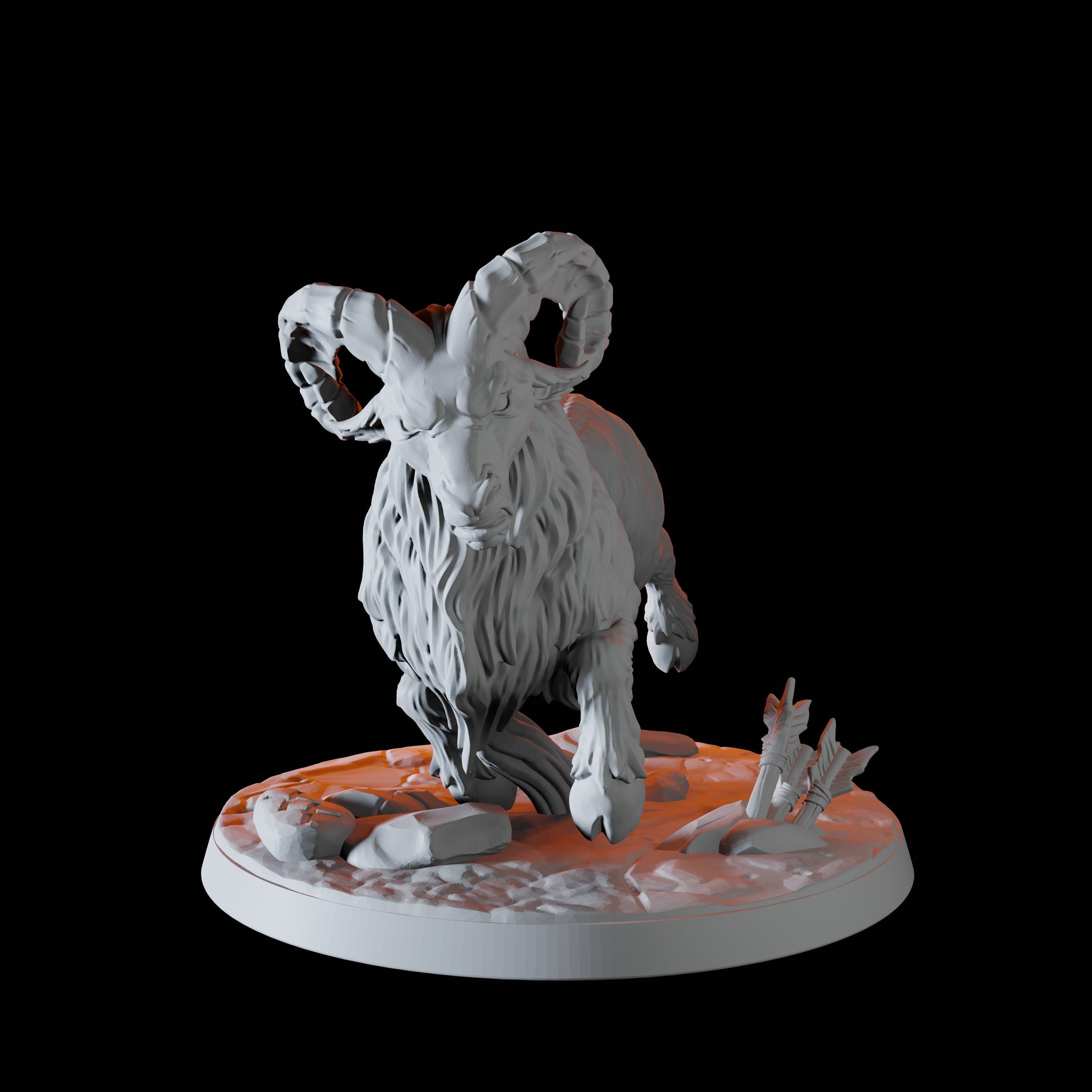 Giant Ram Miniature D for Dungeons and Dragons - Myth Forged