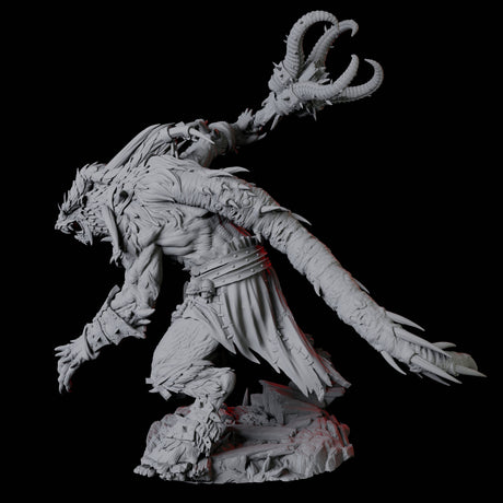 Giant Ratfolk Barbarian C Miniature for Dungeons and Dragons, Pathfinder or other TTRPGs